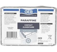 GEB Paraffine contact alimentaire, imperméabilisation de surfaces poreuses, lubrifiant, arts et décoration. Sans odeur - Paquet de 500 g (2 x 250 g)