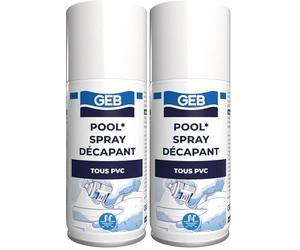GEB Pool Décapant universel pour le nettoyage des raccords en PVC rigide et souple avant collage. Aérosol 125ml (Lot de 2)