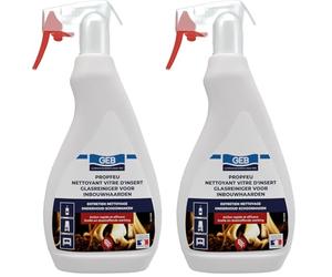 GEB Propfeu nettoyant vitre d'insert de cheminées et poêles - Action rapide et efficace - Aérosol 500ml, Jaune (Lot de 2)