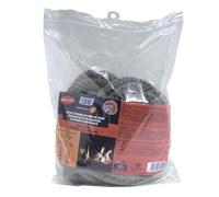 GEB Propfeu Tresse Ronde Extensible en Fibre de Verre pour étanchéité réfractaire des vitres d'insert de cheminée - Diamètre Ø 14 à 13mm - Sachet de 5m de Long, Noir