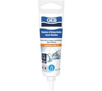 GEB Résine d'étanchéité tous fluides spécial eau potable. Sans filasse - Pour raccords métalliques à visser - Tube 20 ml
