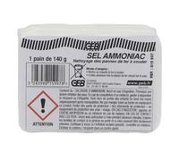 GEB Sel ammoniac en pain pour nettoyer les pannes de fer à souder - Pain 140g