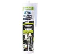 Silicone tous supports - GEB - 890710 - Noir - Cartouche 280 ml