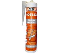 GEB TOFLEX Mastic caoutchouc pour réalisation de joints en couverture (cheminée, velux, solins, rives, lucarnes). Excellente adhérence sur sur tous matériaux - 310ml - Translucide