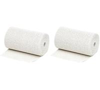 GEB Toile de coton plâtrée - Protection des isolants autour des tuyauteries - Prise rapide. Classement au feu M0 - Rouleau 5m (Lot de 2)