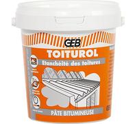 GEB - Toiturol Pâte à base de dérivés bitumeux pour l'étanchéité des toitures - Pot 900 g