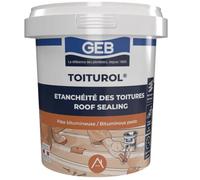 GEB - Toiturol Pâte à base de dérivés bitumeux pour l'étanchéité des toitures - Pot 900 g