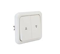 Geba Interrupteur de volet roulant PBE 2R Blanc alpin 3 positions ON-OFF-ON Rocker Touch