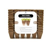 GebEarth | Lot de 120 pots pour plants en fibre de tourbe | 100 % écologiques et biodégradables.