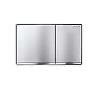 Geberit Sigma60 - Plaque de commande pour WC avec pour chasses d'eau à 2 volumes chrome brossé / chrome brossé