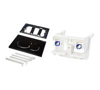 Geberit 115.770. DW. 5 Plaque de Déclenchement Sigma01, Poignée en Plastique, Noir Brillant RAL9005 & 241.829.00.1 Puente SOPORTE ACCIONAMIENTO D/V Sigma 12CM