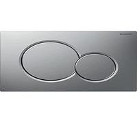 Geberit Plaque de déclenchement Sigma 01 ronde laquée chrome mat pour double chasse plastique