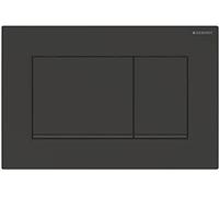 Geberit Plaque d'actionnement Sigma 20 Square 115883161 noir mat double chasse plastique
