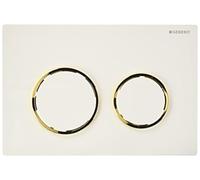 Geberit 115085KK1 Omega 20 Plaque de recouvrement rinçage à 2 boutons Blanc/Blanc