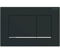 Geberit Sigma 20 Square plaque d'actionnement 115883141 laquée noir mat, chromée haute brillance