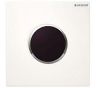 Geberit 116.035. KJ. 1 - système de chasse électronique Sigma10, à batterie, Blanc/chromé brillant/blanc