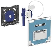 Geberit 116016SD5 Design Sigma 50 Kit de montage final HyTouch pneumatique Verre Fumé/Chromé