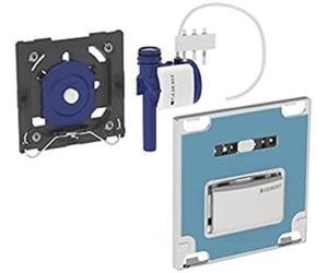 Geberit 116016SD5 Design Sigma 50 Kit de montage final HyTouch pneumatique Verre Fumé/Chromé