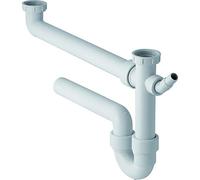 Geberit 152597111 11/2" x 40mm, pour 2 Spülbecken , sortie horizontale, extra- blanc