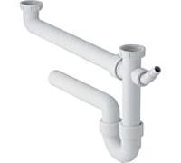 Geberit 152597111 11/2" x 40mm, pour 2 Spülbecken , sortie horizontale, extra- blanc