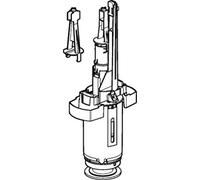 Geberit 243634001 Vanne de Chasse pour réservoirs AP 128 (Montage Facile, Dimensions 35,7 x 16,7 x 9,6 cm), Blanc