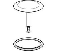 Geberit 245439211 avec actionnement par pression, chrg