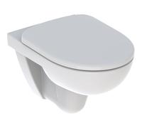 Geberit 280 Basic pack de WC mural avec WC mural à chasse profonde 36x53cm avec abattant de WC avec couvercle blanc s8p01400000g