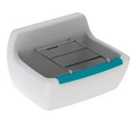 Geberit 300 Basic Norma évier de transpiration en porcelaine sanitaire avec rebord de protection 39x50x33.5cm avec trous pour grille à seau blanc s8a43000000g