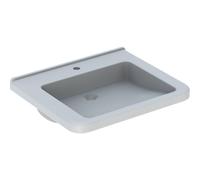 Geberit 300 Comfort Square lavabo pour fauteuil roulant avec trou de robinet sans trop-plein 65x55x15.5cm blanc s8309805000g