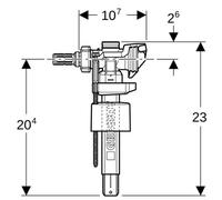 Geberit type 383 vanne de remplissage, pour chasses d'eau apparentes, 240.700.00.5