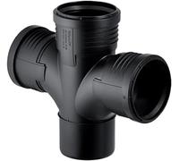 Geberit Branche PP silencieuse 390566141 DN 110/110/110, avec rayon intérieur, 87,5 degrés, double