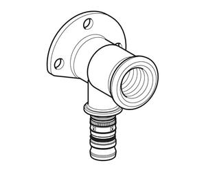 Geberit 611.289.00.5 Mepla Coude à poussoirs Bride courte