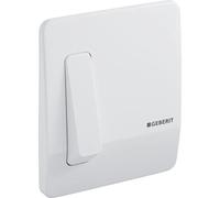 plaque de recouvrement Geberit avec déclenchement, acier chromé 240121001 avec déclenchement pneumatique du rinçage, payant
