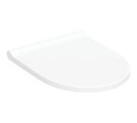 Geberit Acanto abattant de toilettes 502719011 charnières en laiton chromé, avec mécanisme de fermeture amortie, amovible, blanc
