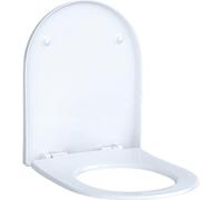 Geberit Acanto abattant WC slim wrap over antibactérien charnières chromées déclipsable avec mécanisme softclose blanc 500.605.01.2