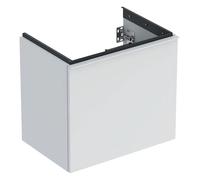 Geberit Acanto, armoire inférieure pour lavabos, 1 tiroir et 1 tiroir intérieur, saillie réduite, 592x535x415mm, 503008013, Couleur: Corps et façade : blanc / mat, poignée : blanc / mat - CM