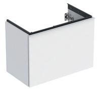 Geberit Acanto, armoire inférieure pour lavabos, 1 tiroir et 1 tiroir intérieur, saillie réduite, 740x535x415mm, 503.009.01.1, Couleur: Corps et façade : blanc / brillant, poignée : blanc / mat