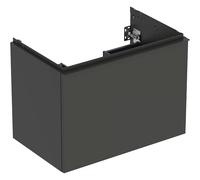 Geberit Acanto, armoire inférieure pour lavabos, 1 tiroir et 1 tiroir intérieur, suspendu, 740x541x475mm, 503004JK1, Couleur: Corps et façade : lave / mat, Poignée : lave / mat - CM