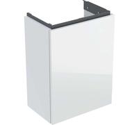 Geberit Acanto, armoire inférieure pour lave-mains, 1 porte, suspendu, 392x539x246mm, 503001012, Couleur: Corps : blanc / brillant Façade : blanc / verre brillant, Poignée : blanc / mat - CM