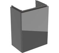Geberit Acanto, armoire inférieure pour lave-mains, 1 porte, suspendu, 392x539x246mm, 503001JK2, Couleur: Corps : lava / mat Façade : lava / verre brillant, Poignée : lava / mat - CM