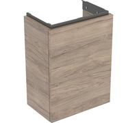 Geberit Acanto, armoire inférieure pour lave-mains, 1 porte, suspendu, 392x539x246mm, 503001JR1, Couleur: Corps et façade : noyer hickory / mélamine structure bois, poignée : lava / mat - CM