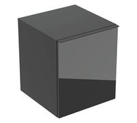 Geberit Acanto armoire latérale, 1 tiroir et 1 tiroir intérieur, 452x520x475mm, 503010JK2, Couleur: Corps : lava / mat Façade : lava / verre brillant, Poignée : lava / mat - CM