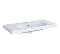 Geberit Acanto lavabo 500633018 90 x 42,2 cm, avec étagère, avec trou pour robinetterie, avec trop-plein, blanc KeraTect