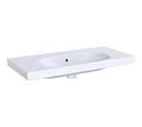 Geberit Acanto lavabo 500634018 90 x 42,2 cm, avec trop-plein, sans trou pour robinetterie, blanc KeraTect