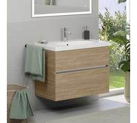 Geberit Acanto Lavabo avec meuble bas evineo ineo5 evo l: 90 cm, 2 tiroirs, avec poignée encastrée,, 500623018+BE0978OA,