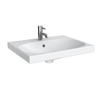 Geberit Acanto lavabo, 1 trou pour robinetterie, avec trop-plein, 600x480mm, 500.620.01.8, Couleur: Blanc, avec KeraTect