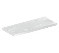 Geberit Acanto lavabos, 2 trous pour robinetterie à gauche/à droite, sans trop-plein, 1200x480mm, 501880006, Couleur: Blanc, avec KeraTect - CM