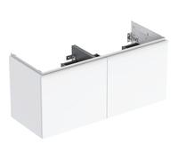 Geberit Acanto meuble sous lavabo double, 2 tiroirs et 2 tiroirs intérieurs, suspendu, 1184x541x475mm, 503.007., Couleur (avant/corps): Corps et façade : blanc / brillant, poignée : blanc / mat - 503.007.01.1