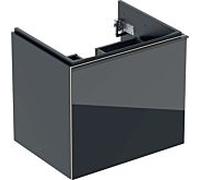 Geberit Acanto meuble sous-vasque 500609161 59,5x53,5x47,6 cm, verre noir - noir mat