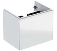 Geberit Acanto meuble sous-vasque 500610012 64x53,5x47,6 cm, verre blanc - blanc brillant